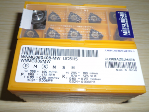Mitsubishi carbide turning insert WNMG060408-MW UC5115 at reasonable price, reliable working performance