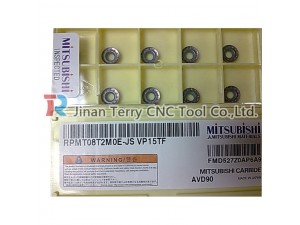 Milling tungsten carbide inserts RPMT08T2MOE-JS VP15TF